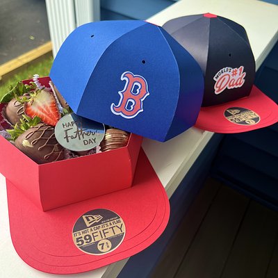 REDSOX Ball Cap Box With 1/2 Dozen Berries