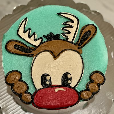 Rudolph Cake- 8” - 2 Layers