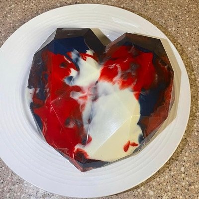 Tie Dye Crack Heart with Candy Included