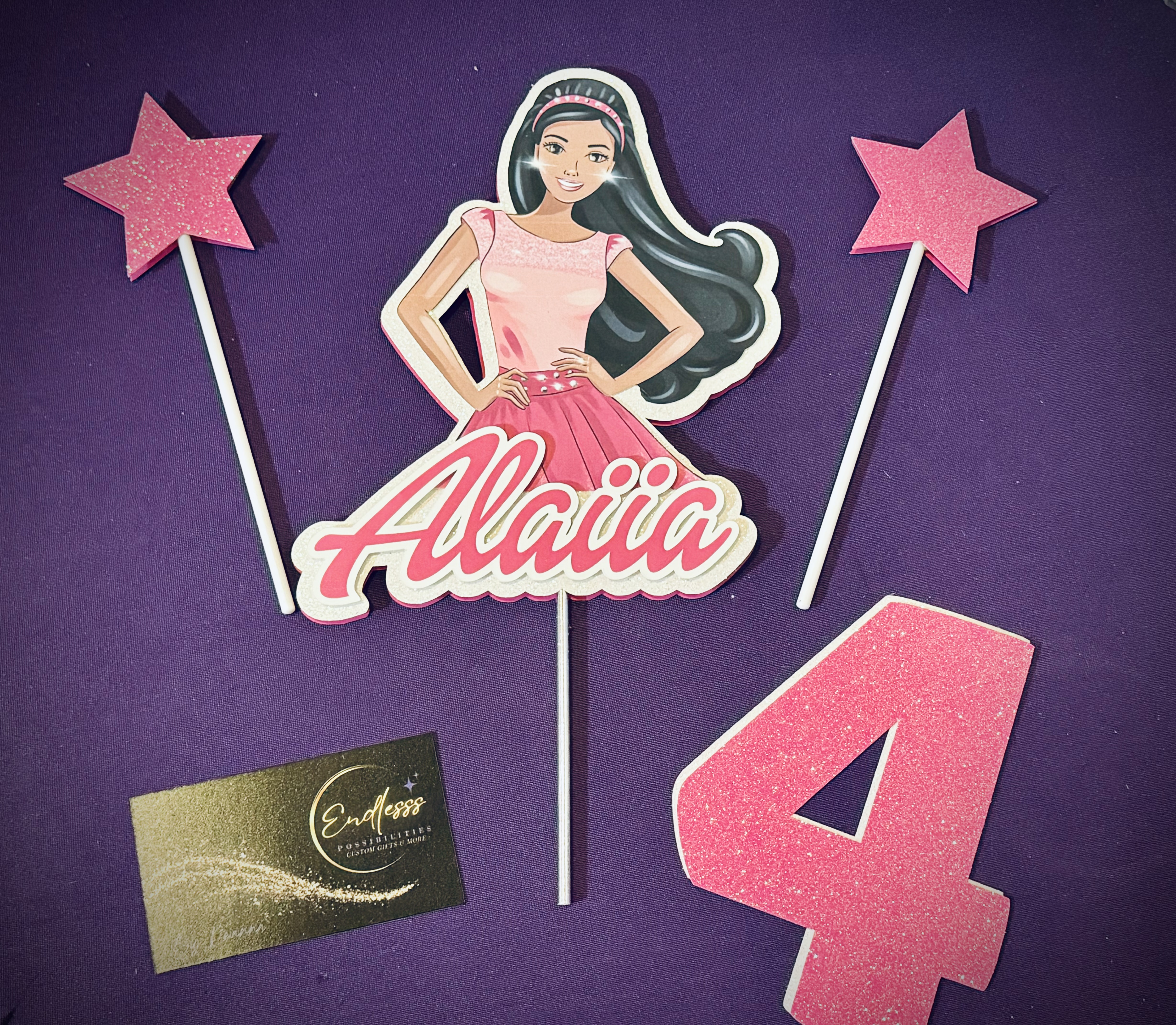 4pc Barbie—3D Cake topper 