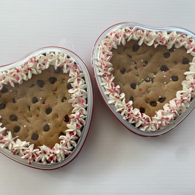 Heart Chocolate Chip Cookie Cake