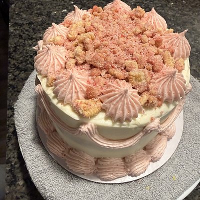 Strawberries & Cream Crunch 6” Triple Layer