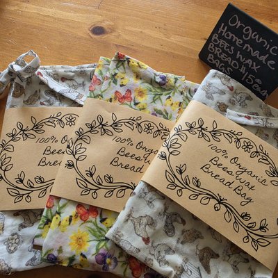 100% Organic Beeswax Bread Bag