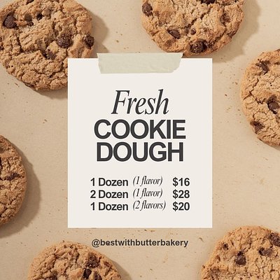 Frozen Cookie Dough--1 Dozen, 2 Flavors