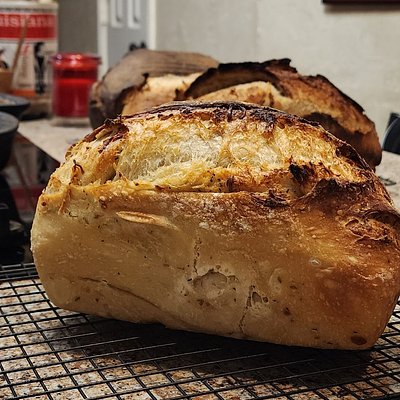 Italian Herb and Cheese Sourdough Loaf