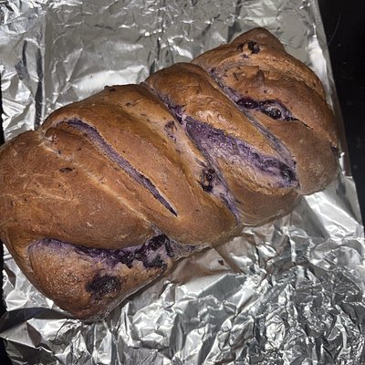 Blueberry Cream Brioche Bread 