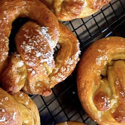 Sourdough Pretzels! (Sept-Feb Only) 6”x5” Diam.   $3.50 Ea./6-$20 See Description For Flavors