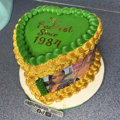 Custom 8” Heart Cake.                   (Serves 20-25)