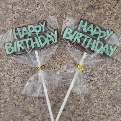 Happy Birthday Chocolate Lollis (6pc)