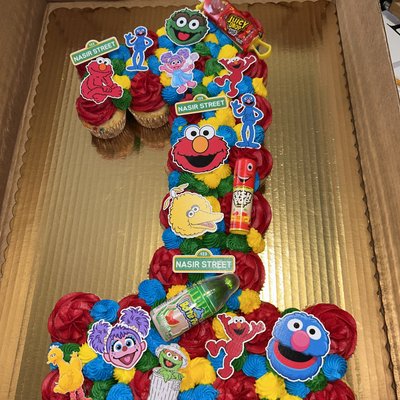 Number Cupcake Cake