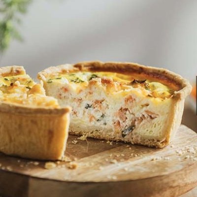 Salmon And Crème Fraiche Quiche 