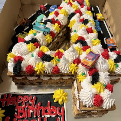 14x17 Cookie Cake (Letter or Number), 2-layer 