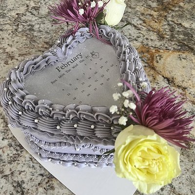 9” Custom Heart Cake 