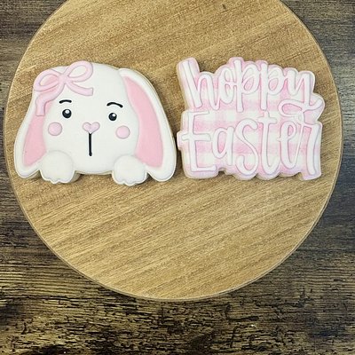 Pink Gingham “Hoppy Easter” Set