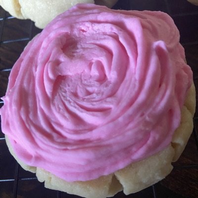 PINK Frosted Sugar Cookies