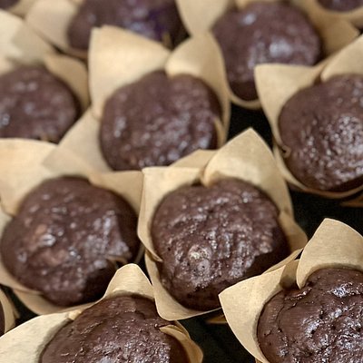 4 Pack Large Sourdough Dark Chocolate Zucchini Muffins