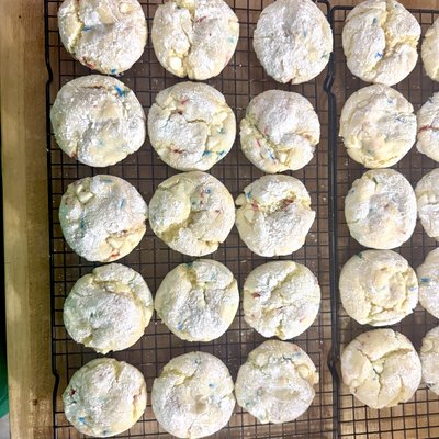 Confetti Crinkles With White Chocolate Chips