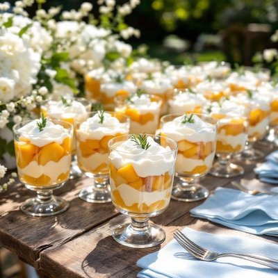 🍑 Peach, 🍋 Lemon & Thyme Trifle
