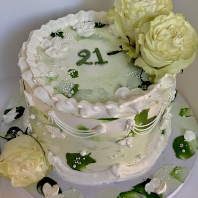 8” cake (Medium, 15-20 servings)