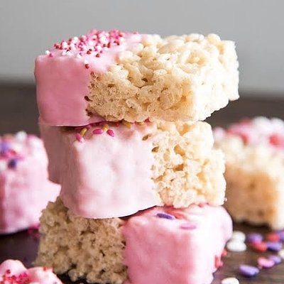 Chocolate Dipped Rice Treats 