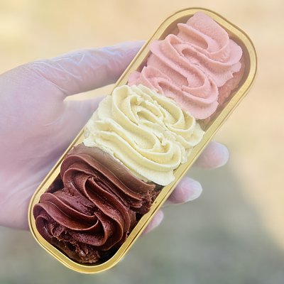 Neapolitan Mini Loaf Cake