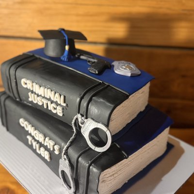 Two Tier Stacked Book Cake