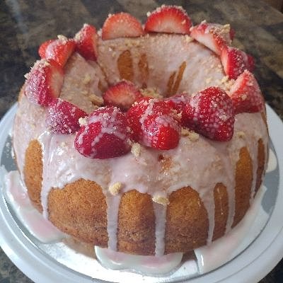 Strawberry Swirl Pound Cake