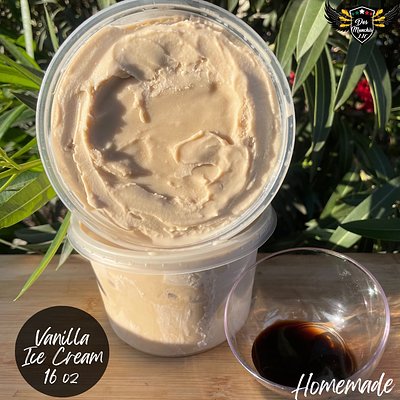 16oz Homemade Vanilla Ice Cream 
