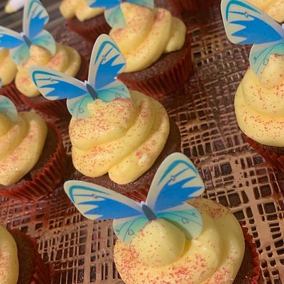 6 Butterfly Cupcakes 