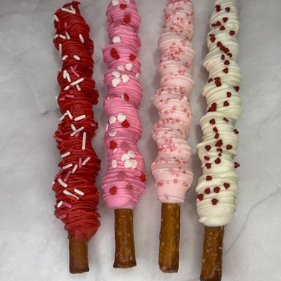 6 carmel wrapped pretzels 