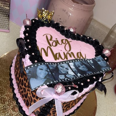 Heart Photo Collage Cake