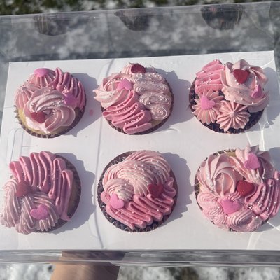Cupcake In Clear Gift Box With Bow 
