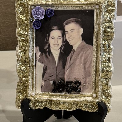 Decorated White Chocolate Picture Frame