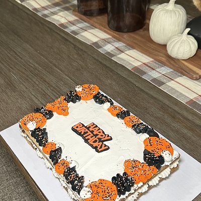 10x15 Single Layer Or 7.5 X 5 Double Layer  Chocolate Chip Cookie Cake 