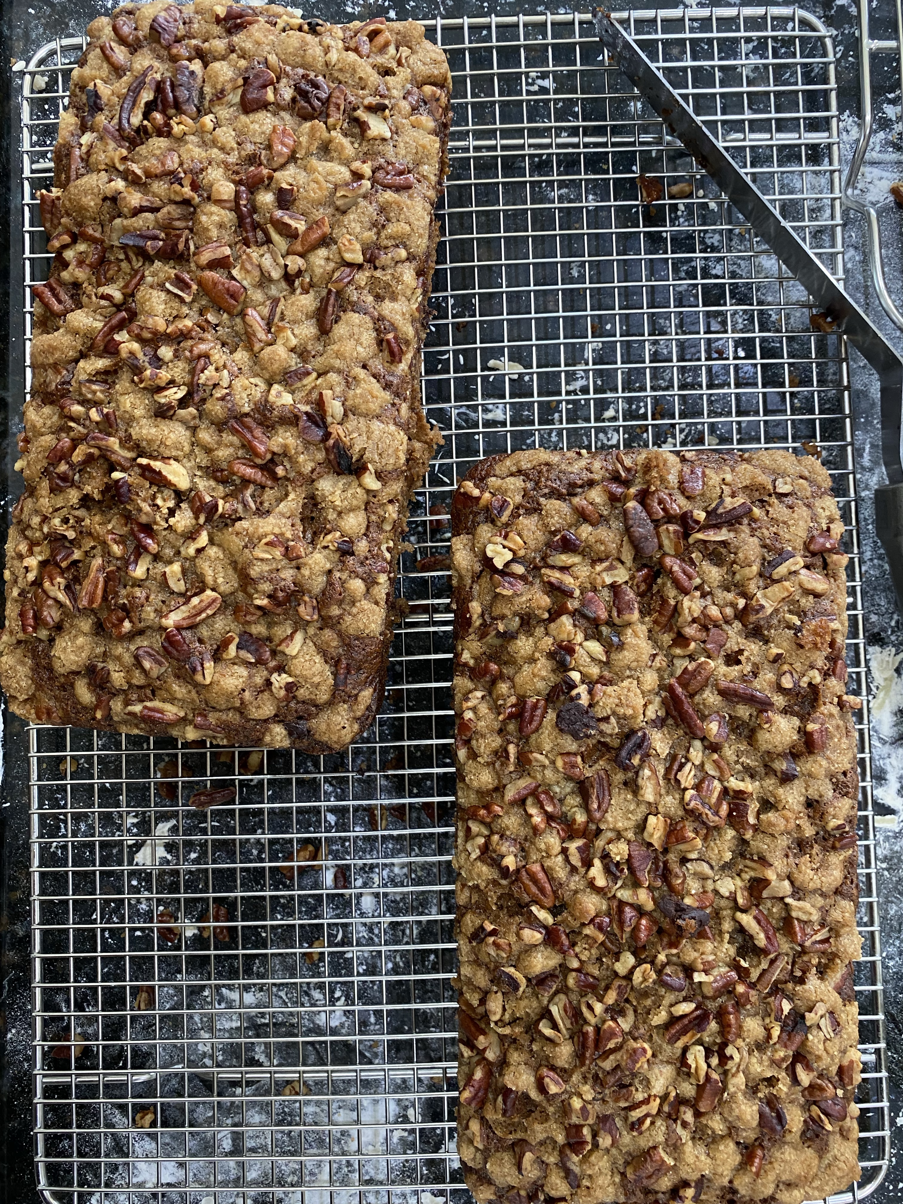 Sourdough Pecan Chocolate Chip Banana Bread W/ Cinnamon Streusel Topping - HALF! 🍌