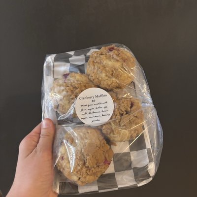 4 Cranberry Muffins 