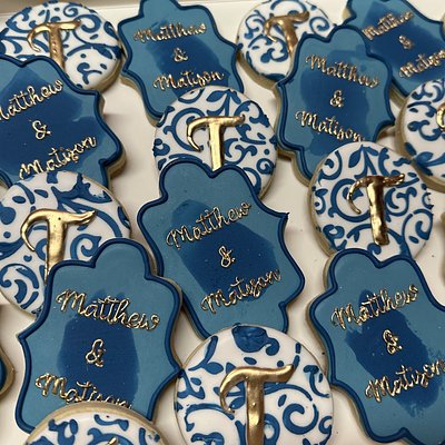 Bridal Dozen Decorated Sugar Cookie Set