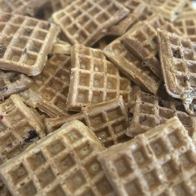Sourdough Blueberry Waffles 
