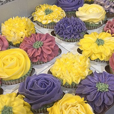 Floral Cupcakes (Boxed Dozen)