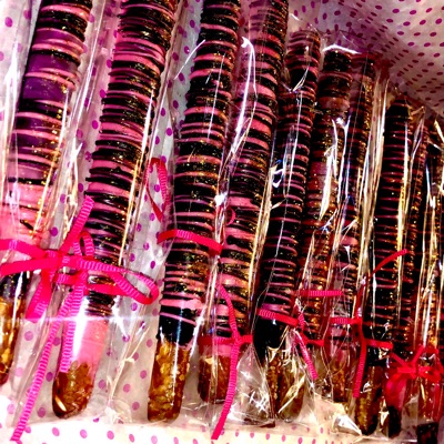 Chocolate Covered Pretzel Rods (Dozen)