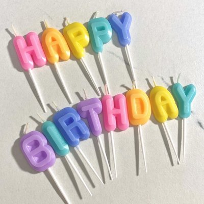Happy Birthday Candles (All Letters) 