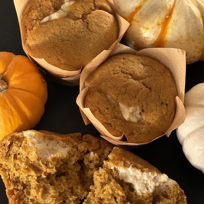 Sourdough Pumpkin Cream Cheese Muffins (4pack)