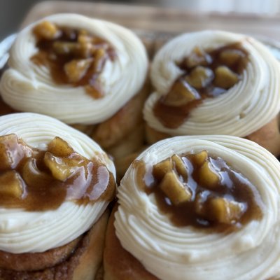 Apple Filled Cinnamon Rolls