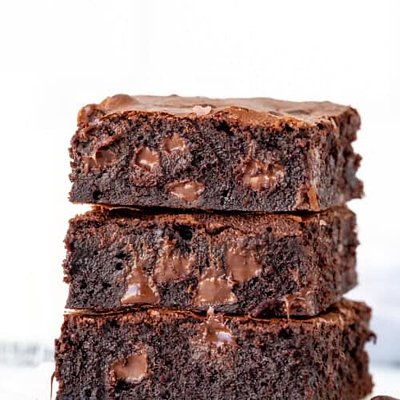 Triple Chocolate Fudge Brownies 