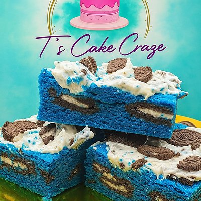 Blue Cookies & Cream Blondies