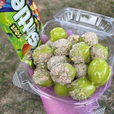 20 Sour Skittle Candy Grapes (no Additional Toppings Or Picking Flavor Comes Standard)