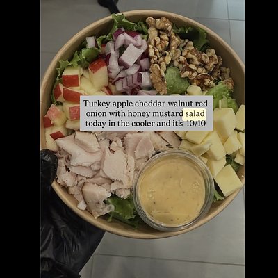 Turkey Cheddar Apple Red Onion Salad 