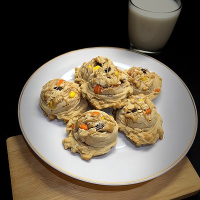 Peanut Butter Candy Pieces Cookies  (12)