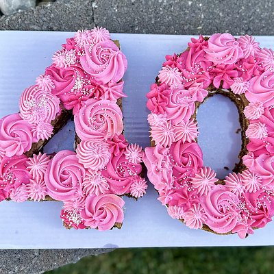 Double Number Cookie Cake 