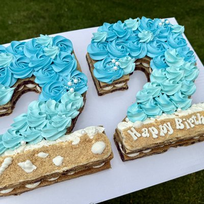 Medium Double Number (or Letter) Double Layer 